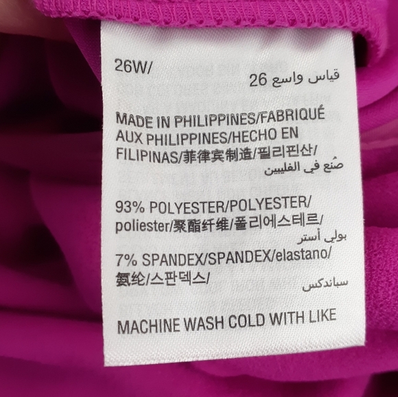 Inc Plus Flare Leg Pants High Low Hem Side Zip 119 - Picture 4 of 5